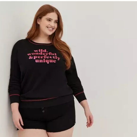 Torrid Super Soft Perfect Black Sweatshirt BNWT Size 1 - Picture 8 of 10